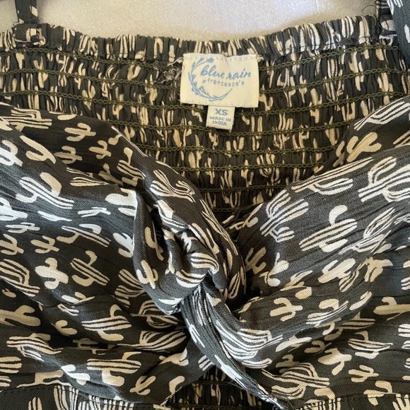 Tanya Cactus Twist Front Keyhole Woven Tank Top- Size XS - Picture 4 of 4